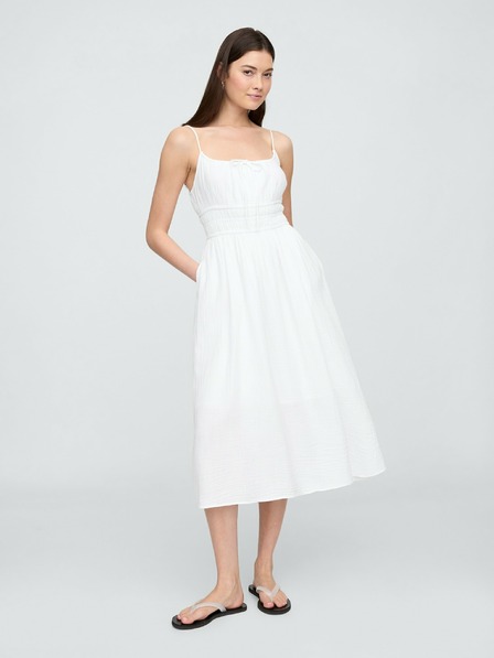 GAP Rochie maxi din muselină cu buzunare GAP