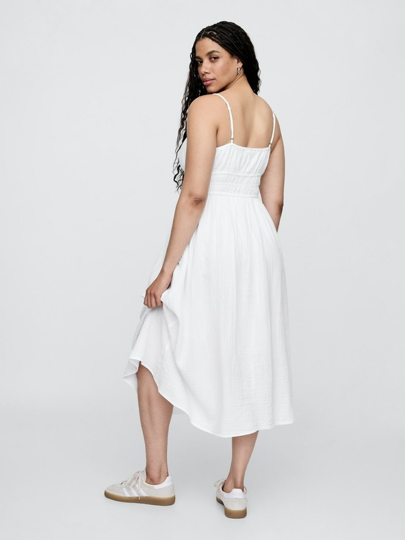 GAP Rochie maxi din muselină cu buzunare GAP