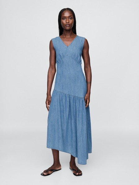 GAP Rochie midi din denim asimetrică GAP