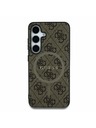 Guess Guess PU Leather 4G Colored Ring MagSafe Husă spate pentru Samsung Galaxy S25 Brown
