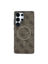 Guess Guess PU Leather 4G Colored Ring MagSafe Husă spate pentru Samsung Galaxy S25 Ultra Brown