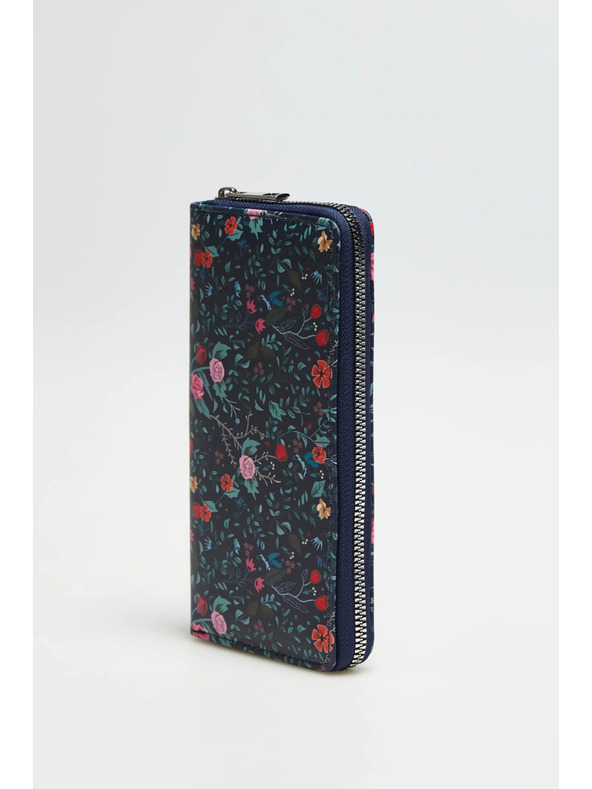 Moodo Portofel albastru închis cu model