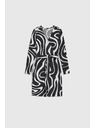 Moodo Rochie înfășurată alb-neagră