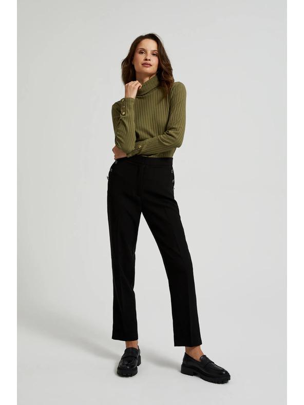 Moodo Top verde măsliniu deschis pentru femei cu mânecă lungă