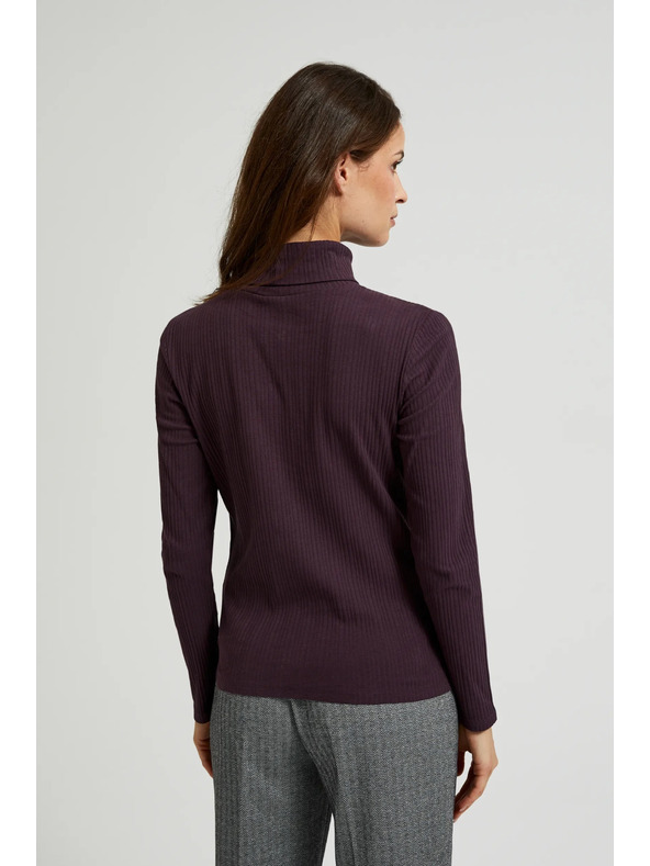 Moodo Top mov închis pentru femei cu mânecă lungă