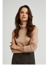 Moodo Top maro pentru femei cu mânecă lungă