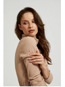 Moodo Top maro pentru femei cu mânecă lungă
