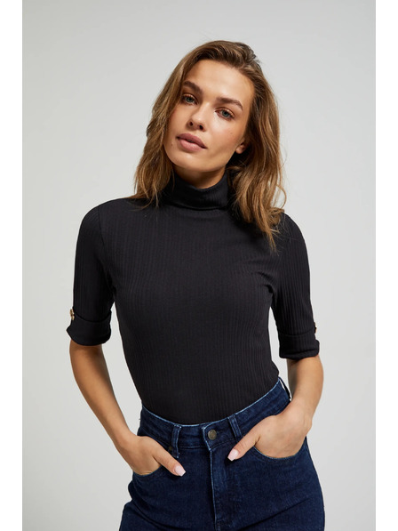 Moodo Tricou negru pentru femei