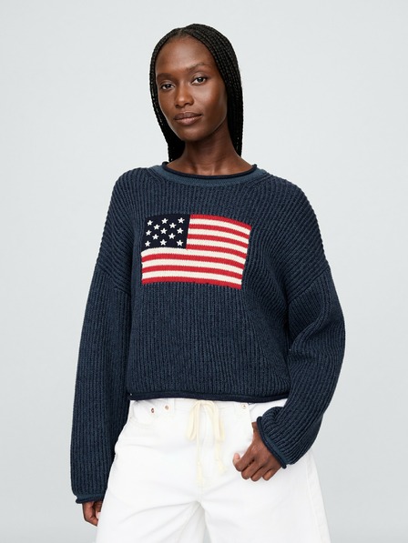 GAP Pulover oversize scurt Americana GAP