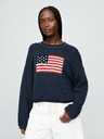 GAP Pulover oversize scurt Americana GAP
