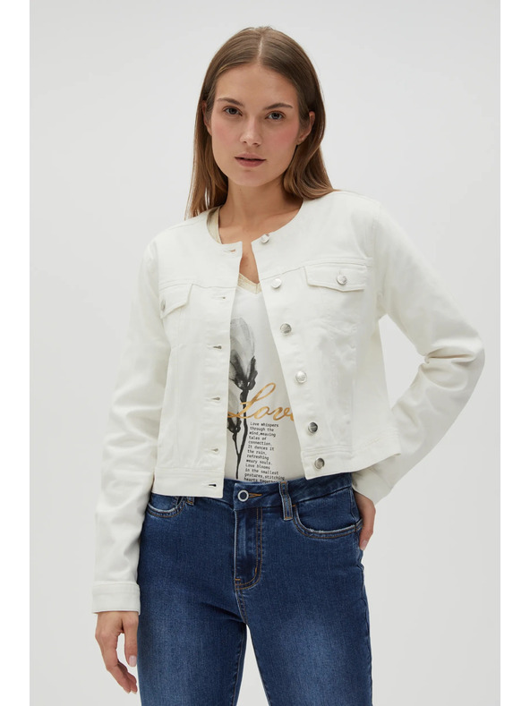 Moodo Jachetă albă de damă Moodo