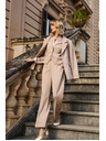 Moodo Pantaloni eleganți bej pentru femei Moodo