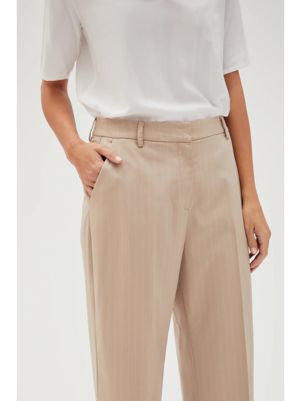 Moodo Pantaloni eleganți bej pentru femei Moodo