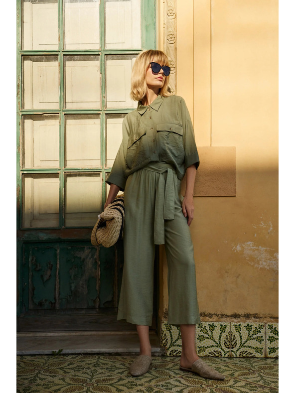 Moodo Pantaloni măslini pentru femei Moodo