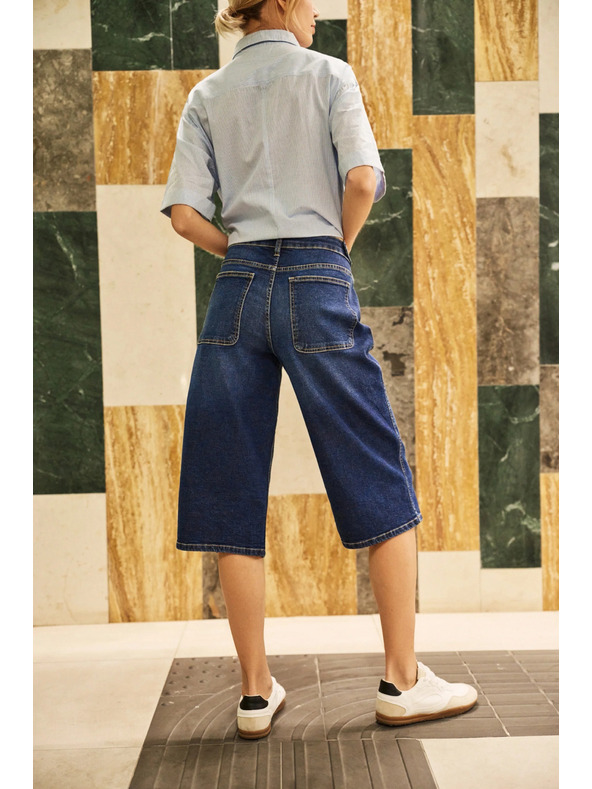 Moodo Pantaloni scurți din denim albaștri pentru femei Moodo