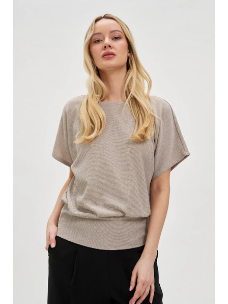 Moodo Tricou bej pentru femei Moodo