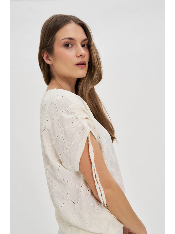 Moodo Tricou alb pentru femei Moodo