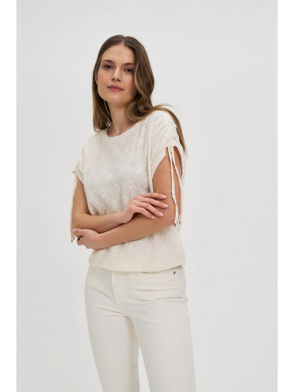 Moodo Tricou alb pentru femei Moodo