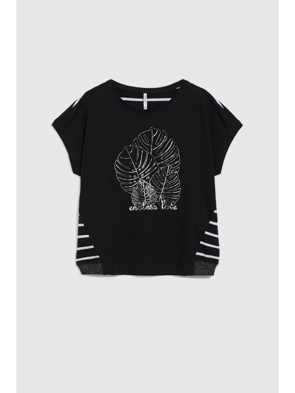 Moodo Cămașă lungă neagră pentru femei Moodo