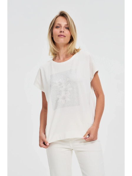 Moodo Tricou alb pentru femei Moodo