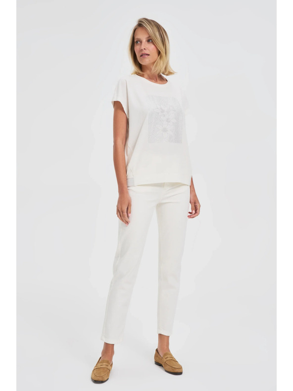 Moodo Tricou alb pentru femei Moodo