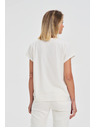 Moodo Tricou alb pentru femei Moodo