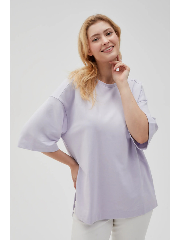 Moodo Hanorac lila pentru femei cu despicături Moodo