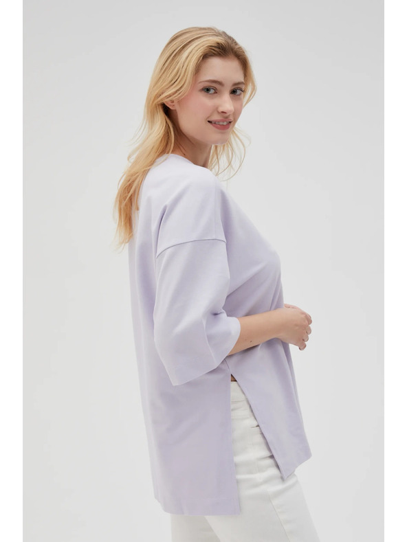 Moodo Hanorac lila pentru femei cu despicături Moodo