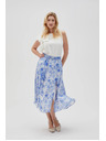 Moodo Fustă florală albastră pentru femei Moodo