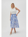 Moodo Fustă florală albastră pentru femei Moodo