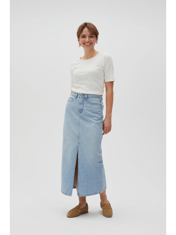 Moodo Fustă lungă din denim cu despicătură Moodo