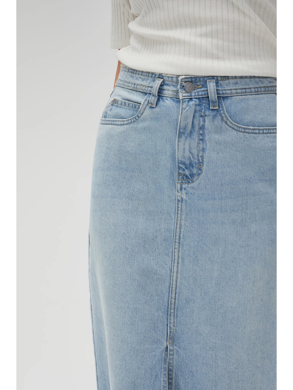 Moodo Fustă lungă din denim cu despicătură Moodo