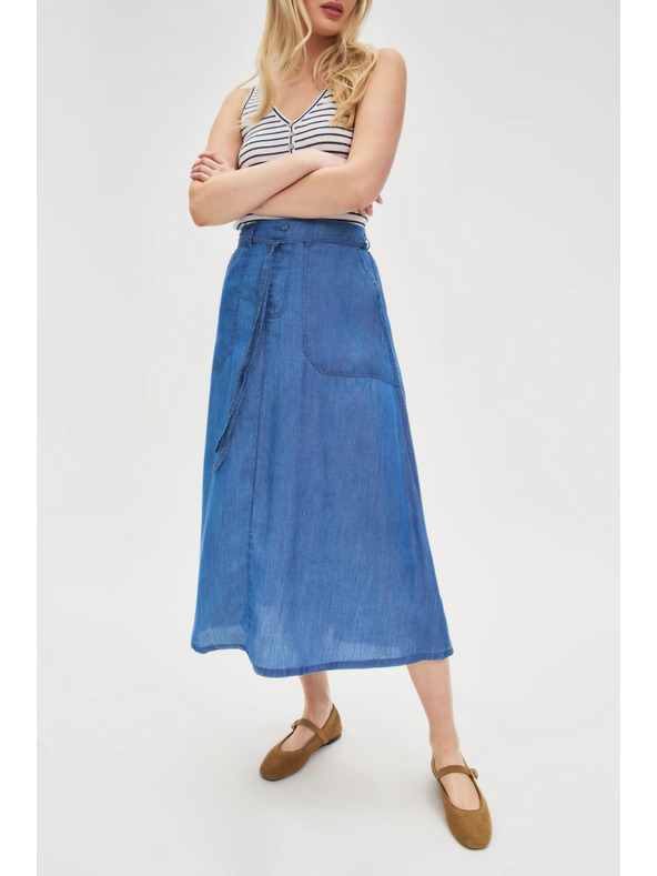Moodo Fustă denim albastră pentru femei Moodo