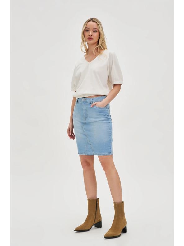 Moodo Fustă damă din denim albastră Moodo