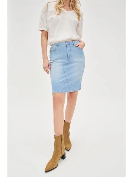 Moodo Fustă damă din denim albastră Moodo