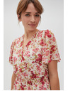 Moodo Rochie florală alb-roșie pentru femei Moodo