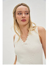 Moodo Top alb pentru femei Moodo