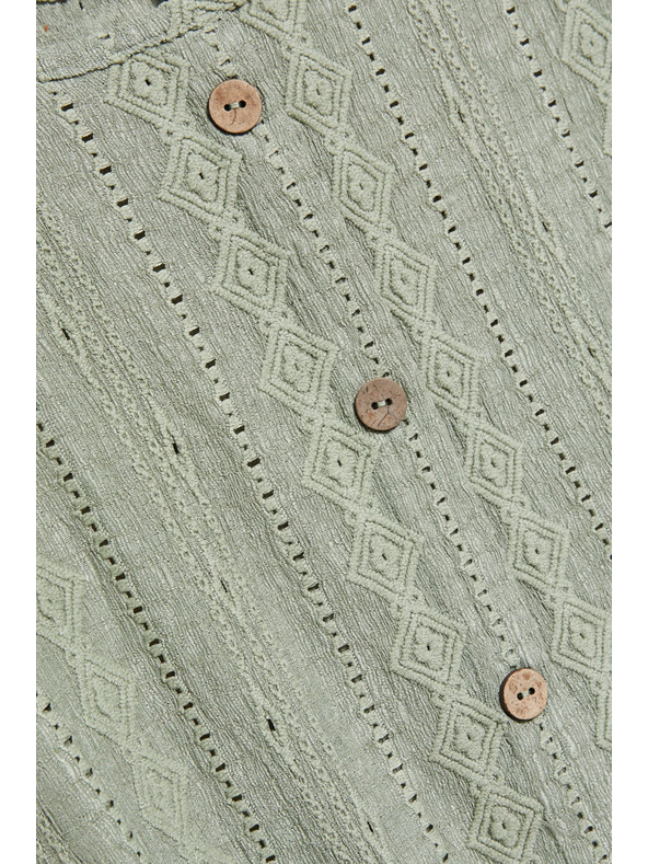 Moodo Maiou măsliniu cu model și nasturi