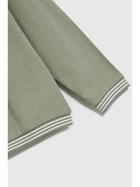 Moodo Tricou măsliniu cu mânecă lungă pentru femei Moodo