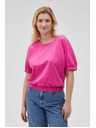 Moodo Tricou din bumbac fucsia pentru femei Moodo