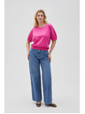 Moodo Tricou din bumbac fucsia pentru femei Moodo