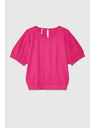Moodo Tricou din bumbac fucsia pentru femei Moodo
