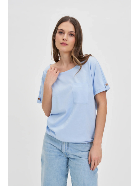 Moodo Tricou albastru deschis pentru femei Moodo