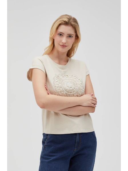 Moodo Tricou bej deschis pentru femei Moodo