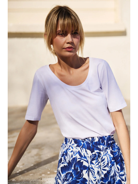 Moodo Tricou alb pentru femei Moodo