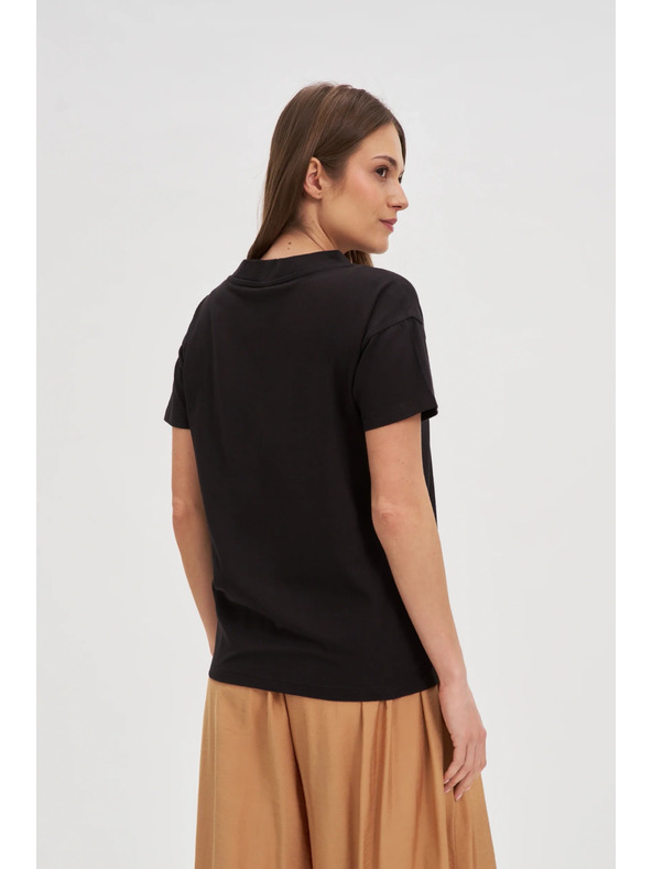 Moodo Tricou negru pentru femei Moodo