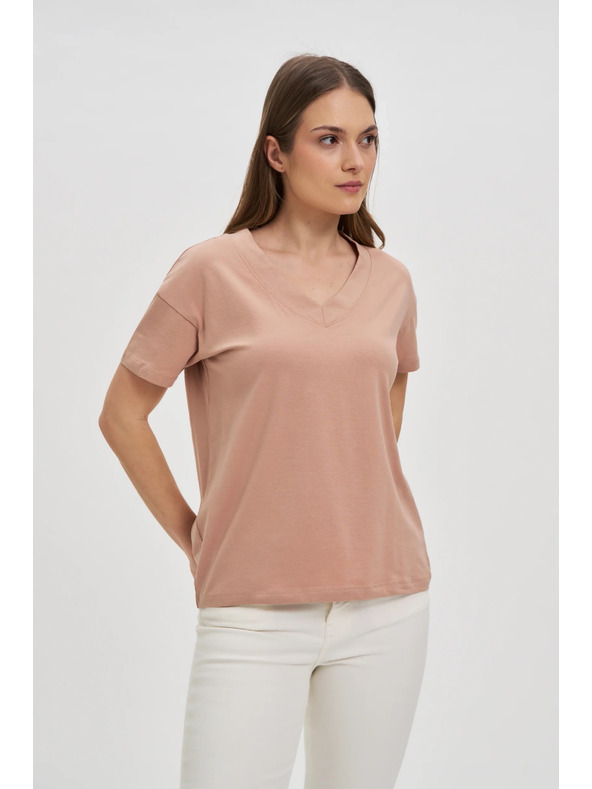 Moodo Tricou maro deschis pentru femei Moodo