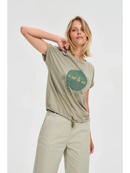 Moodo Tricou măsliniu pentru femei Moodo
