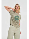 Moodo Tricou măsliniu pentru femei Moodo
