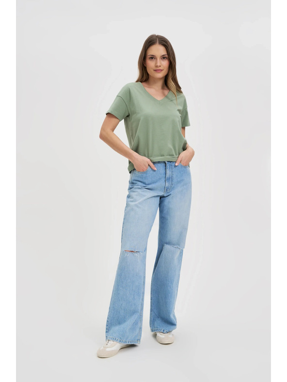 Moodo Tricou măsliniu pentru femei Moodo